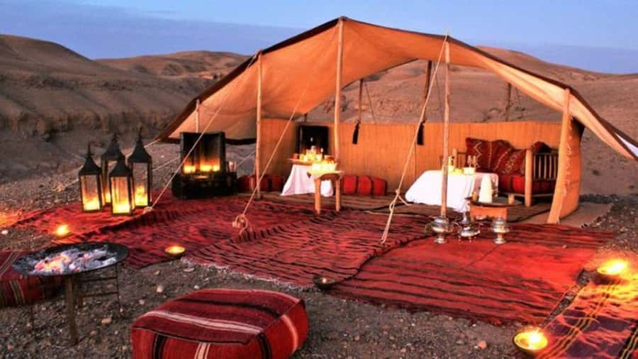 Marrakech: Agafay Desert Magic Sunset Dinner & Live Show - From Marrakesh streets to Agafay’s rocky hills