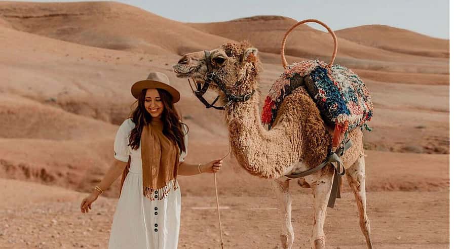 Marrakech: Agafay Desert Quad Camel Rides, Pool, Dinner Show - From Marrakech to Agafay by air-conditioned transport