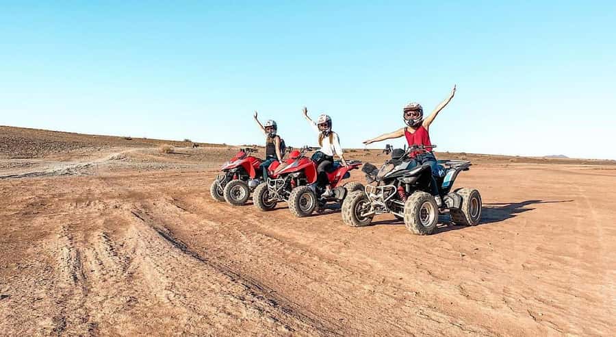 Marrakech: Agafay Desert Quad Camel Rides, Pool, Dinner Show - Cooling off at the desert pool