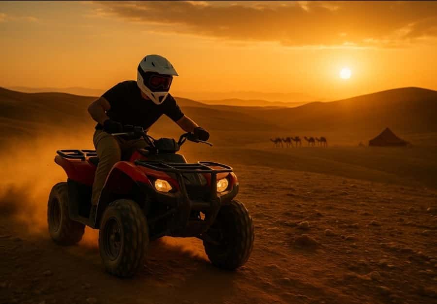 Marrakech: Agafay Desert Quad & Camel Rides with Dinner Show - Music, dancing, and the fire show