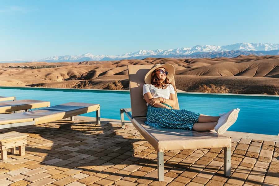 Marrakech: Agafay Desert Retreat, Tent, Dinner, Show & Pool - Sunset choices: pool, camel, or quad bike