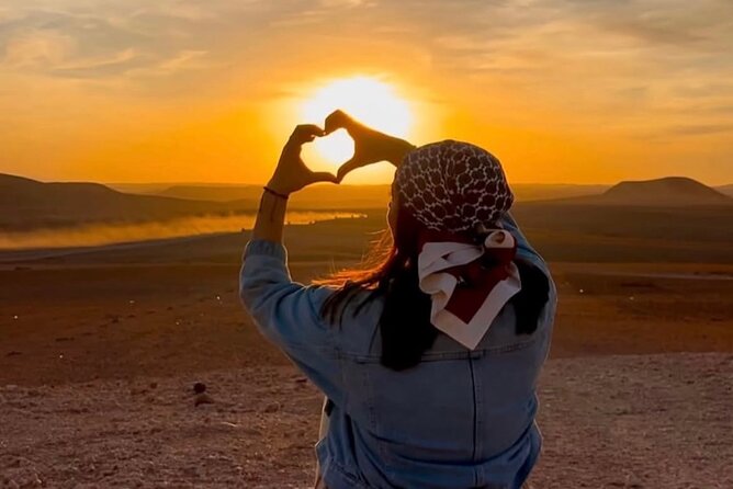 Marrakech: Agafay Desert Sunset, Camel Ride, and Dinner Show - Sunset among Agafay’s bare hills