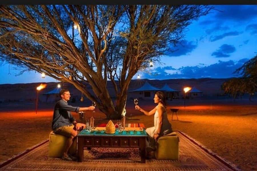Marrakech : Agafay Desert Sunset Camel Ride & Luxury Dinner - A three-course Moroccan dinner at the camp