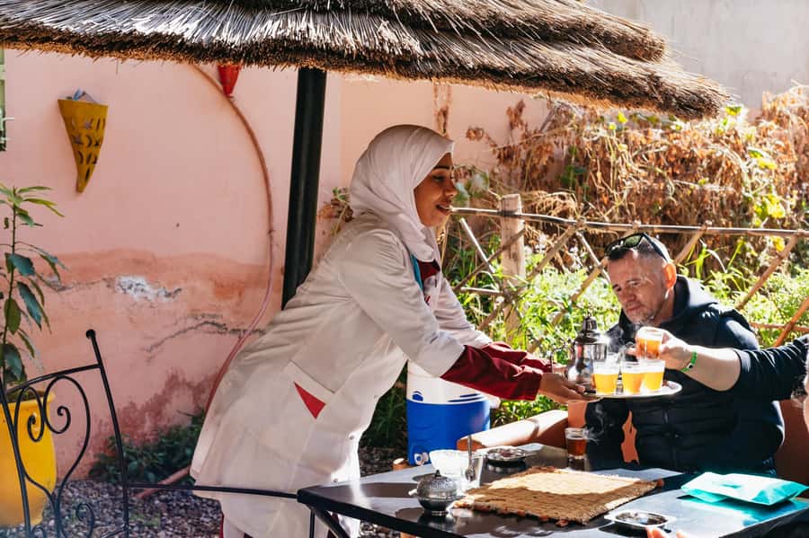 Marrakech: Atlas Mountains and 5 Valleys Day Tour with Lunch - Lunch in a family home above Sidi Fares
