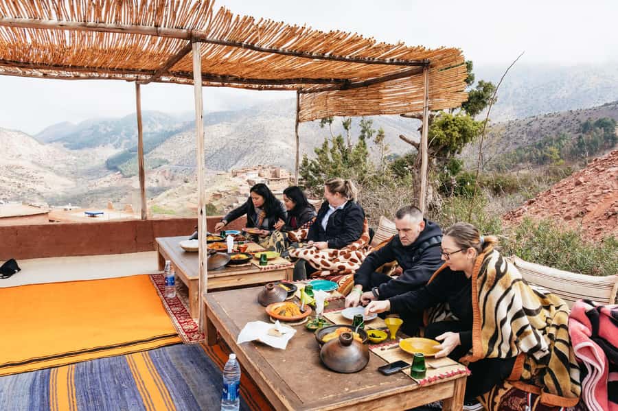 Marrakech: Atlas Mountains and 5 Valleys Day Tour with Lunch - Ourika Valley, tea, and an argan-oil cooperative