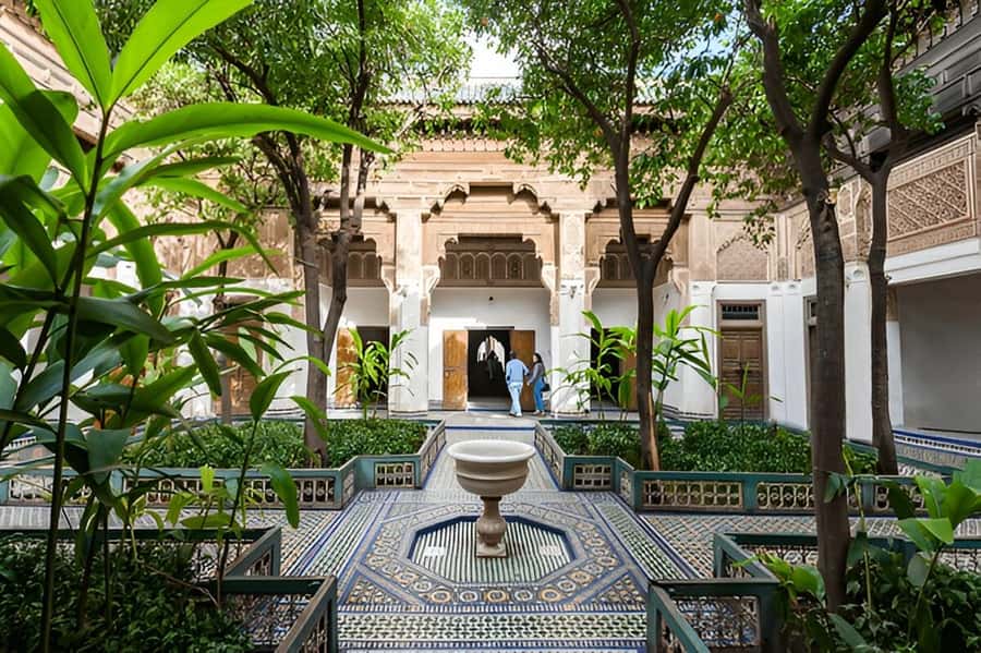 Marrakech: Bahia Palace, Ben Youssef Medersa, & Souks Tour - Koutoubia Mosque and the first city view