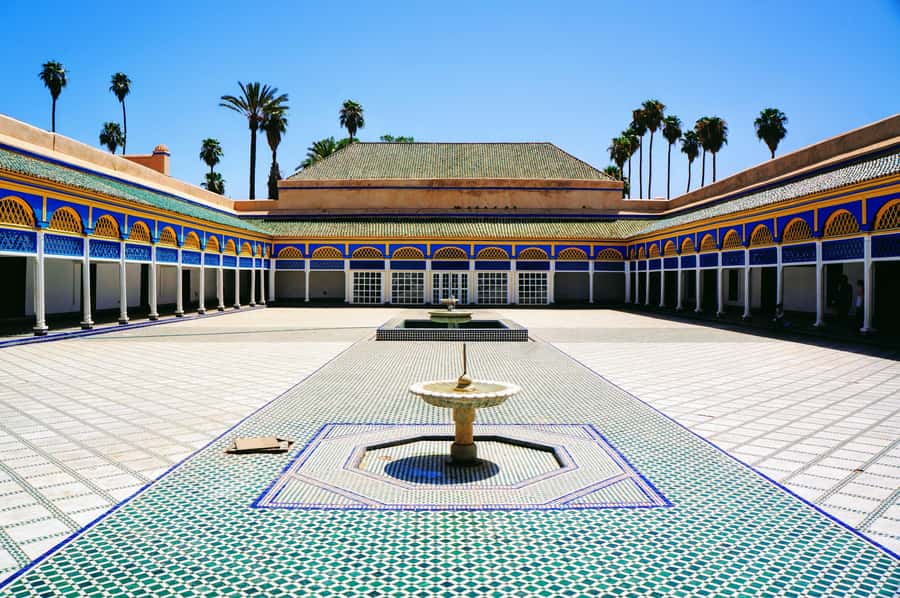 Marrakech: Bahia Palace Guided Tour with Skip-the-Line Entry - Inside Bahia Palace: tiles, ceilings, and courtyards