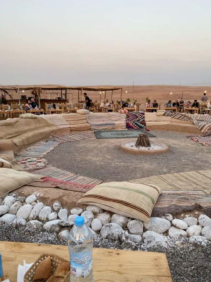 Marrakech: Camel & Quad Bike Tour with Sunset, Dinner & Show - Dinner beneath a Berber tent