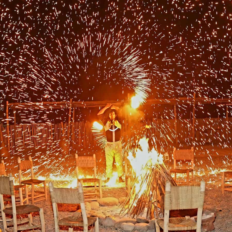 Marrakech: Camel Ride & Sunset Dinner with Fire Show - Berber Music, Dancing, and the Fire Show