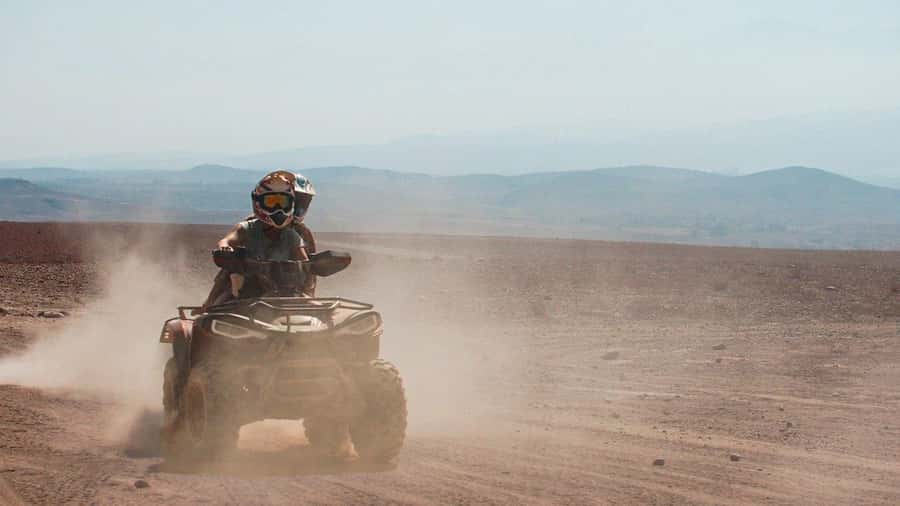 Marrakech Desert Sunset: Quad Biking, Dinner & Fire Show - The camp, pool, and time to cool off