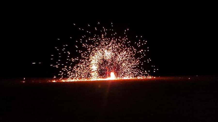 Marrakech Desert Sunset: Quad Biking, Dinner & Fire Show - Music, dancing, and the fire show