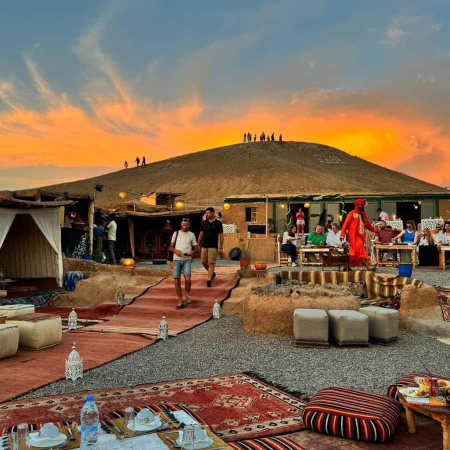 Marrakech: Desert Tour with Dinner, Show and Camel Ride - Dinner at the desert camp