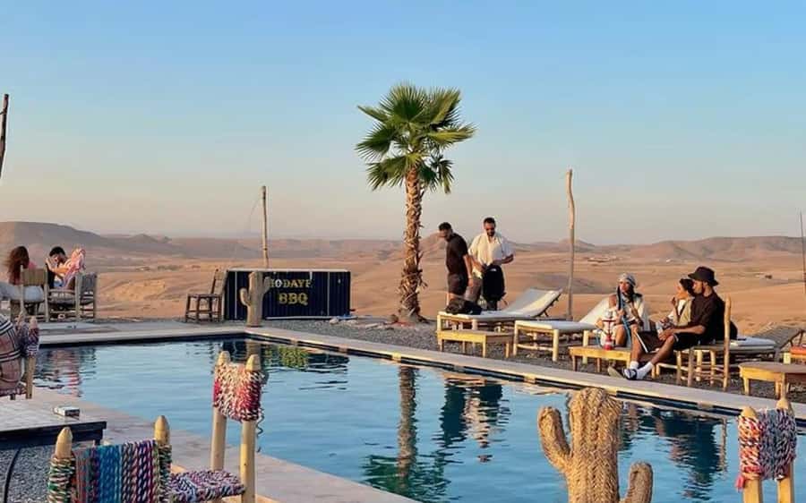 Marrakech Dinner Show Agafay Desert with Camels swiming pool - Who will enjoy this evening most?