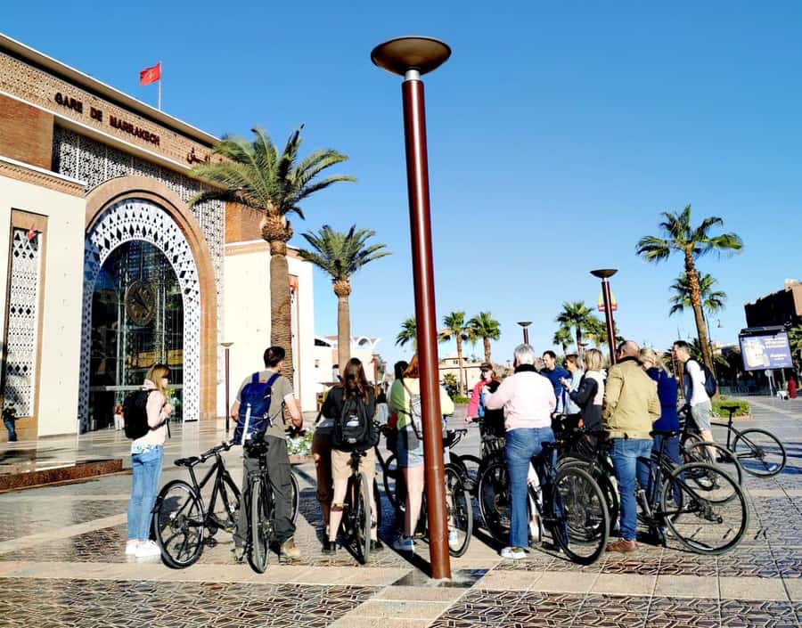 Marrakech: Guided Bike Tour with a local Guide - Bab Agnaou and the route toward the station