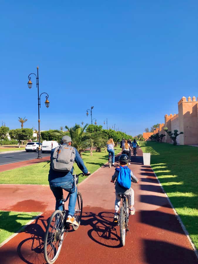 Marrakech:Guided City Cycling Tour - Culture, Colors & Charm - Crossing into modern Gueliz