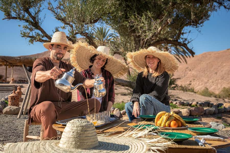 Marrakech: Half-Day Agafay Rock Desert Buggy Tour - Berber tea, pancakes, and a proper pause