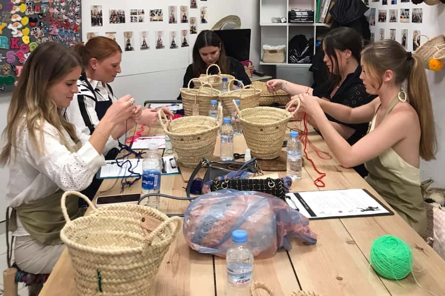 Marrakech Medina Basket Embroidery Workshop - Moroccan tea, pastries, and a welcome pause