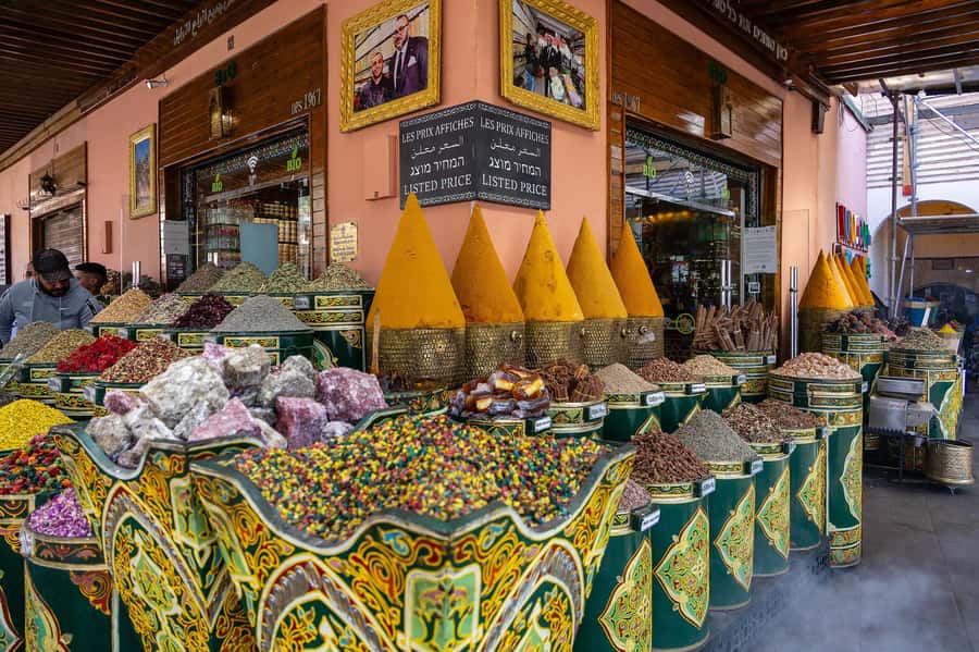 Marrakech: Medina, Souks, Artisans Guided Tour with Mint Tea - Souk El Attarine and the smaller shopping lanes
