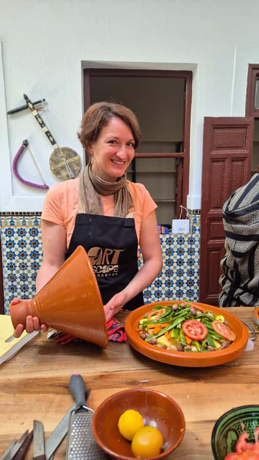 Marrakech: Moroccan Cooking Class with Amazing Local Chef! - Sitting down to eat what you made