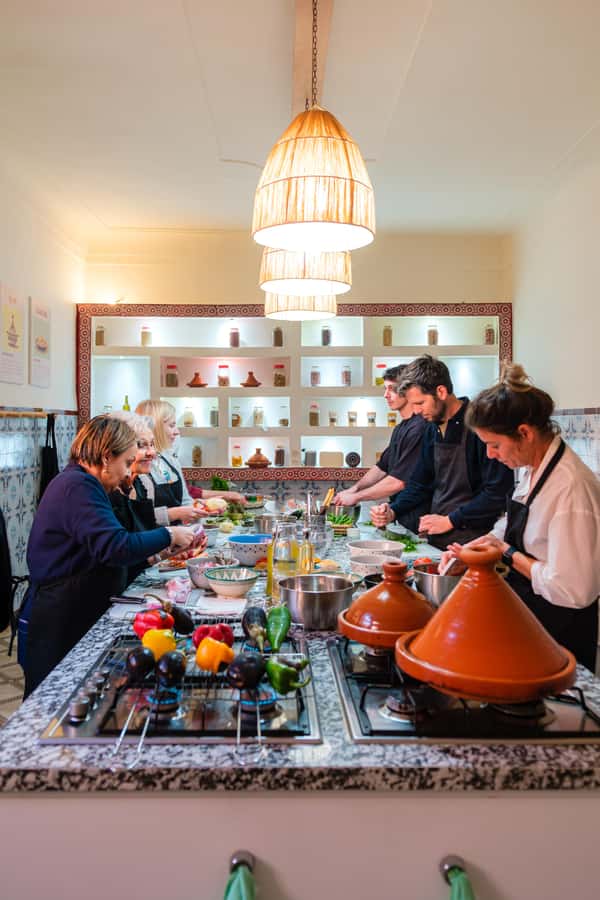 Marrakech: Moroccan Cooking Class with Market Visit and Meal - Tea, spices, and the first kitchen lesson