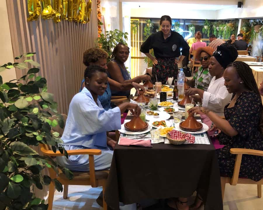 Marrakech: Moroccan Cooking Class with Pickup - Eating the food you prepared
