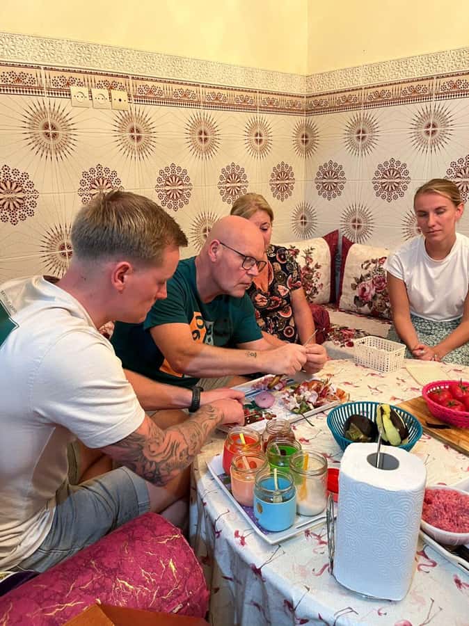 Marrakech: Moroccan Cuisine Cooking Class in Local Home - Sitting Down to Eat What You Prepared