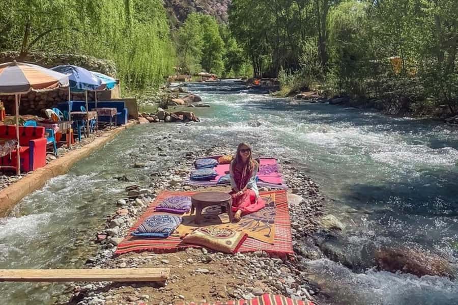 Marrakech: Ourika Valley Trip with Waterfall Hike & Lunch - What lunch beside the Ourika River is really like
