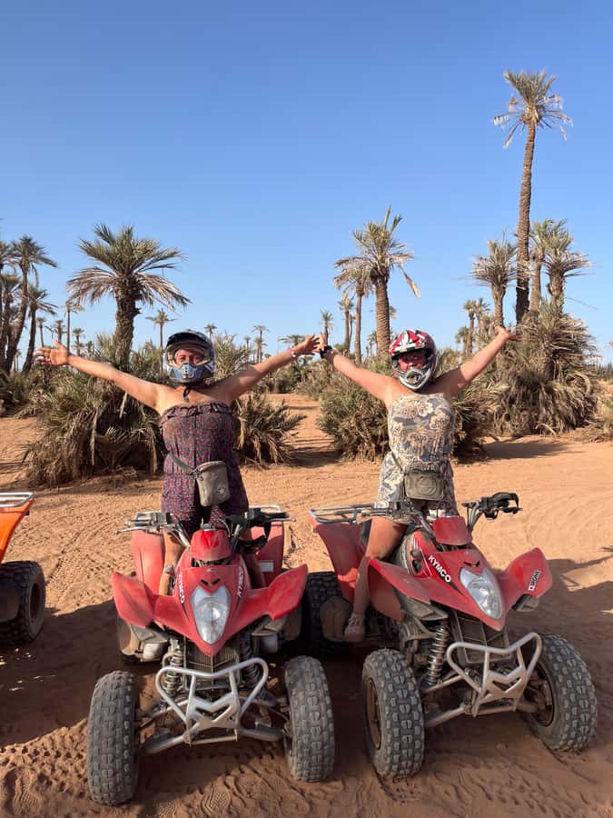 Marrakech: Palm Grove and Jbilat Desert Quad Bike Tour - Leaving Marrakech for the Jbilat desert