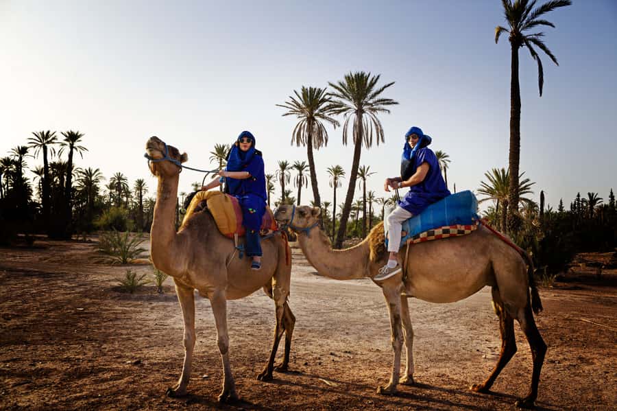 Marrakech Palmeraie: Camel Ride at Sunset - Getting dressed for the ride