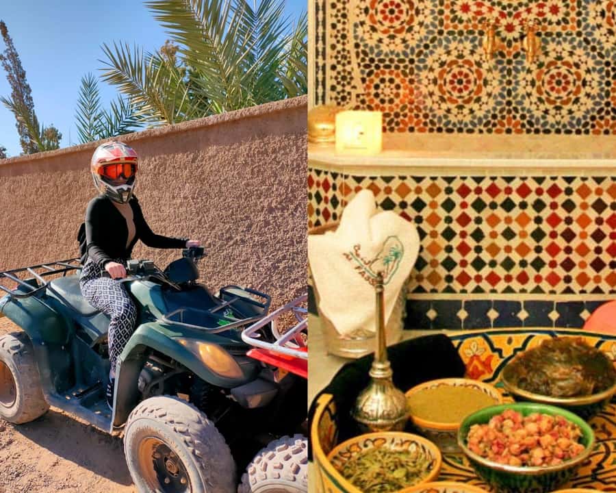 Marrakech: Palmeraie Quad Bike & Traditional Moroccan Spa - Mint tea and a village pause