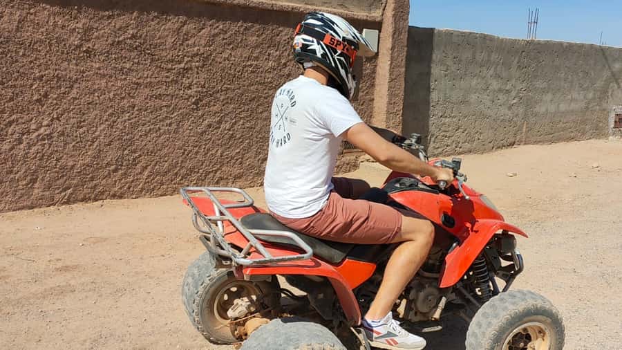 Marrakech: Palmeraie Quad Bike & Traditional Moroccan Spa - Returning dusty, then entering the Medina hammam