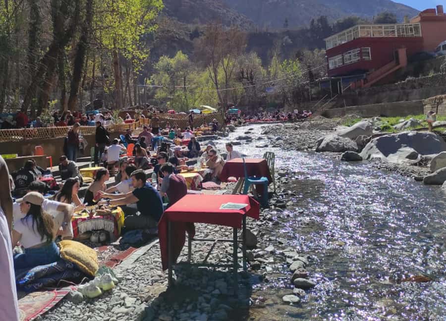 Marrakech : Private To Ourika Valley Atlas Mountains & Lunch - Reaching the Setti Fatma waterfalls