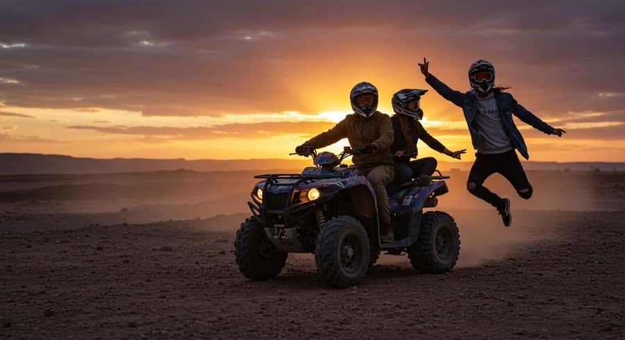 Marrakech: Quad Bike and Camel, Dinner Show in Agafay Desert - Sunset from a camel’s back