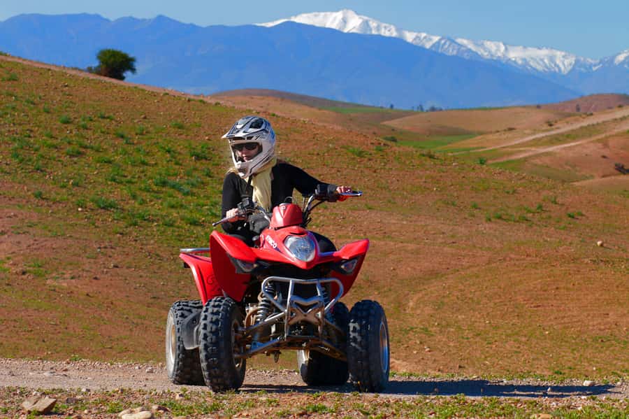 Marrakech: Quad Bike and Camel Ride Tour - Learning to handle the quad bike