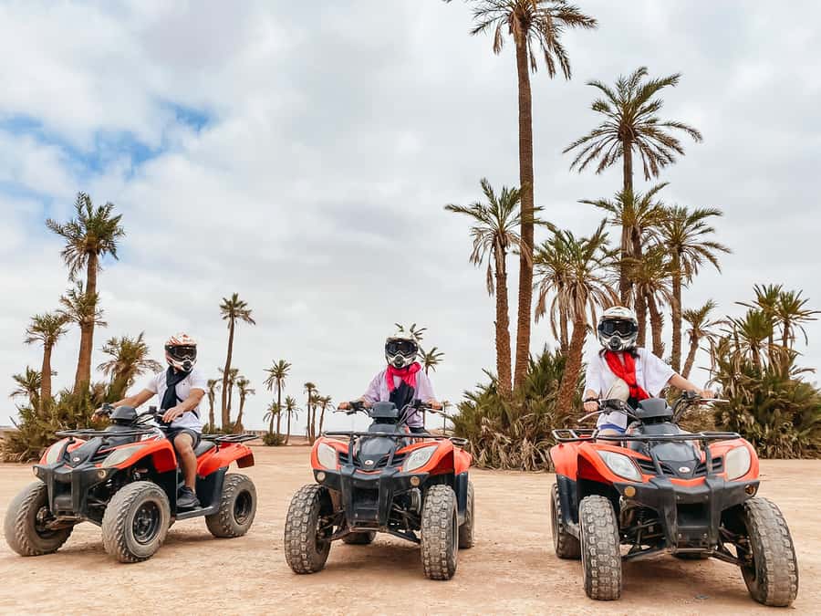 Marrakech: Quad Bike Tour to Palm Oasis and Jbilat Desert - The palm grove photo stop