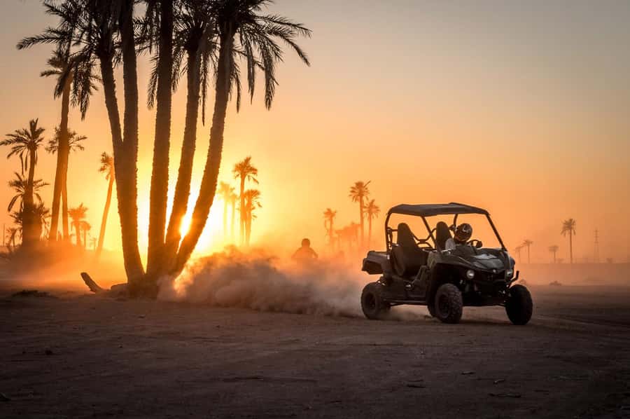 Marrakech : Ride buggy in the desert of the palm grove - Two hours through palms, dust, and volcanic ground