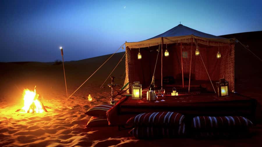 Marrakech: Sunset Dinner in Agafay Desert with Camel Ride - Sunset tea beside a Berber camp