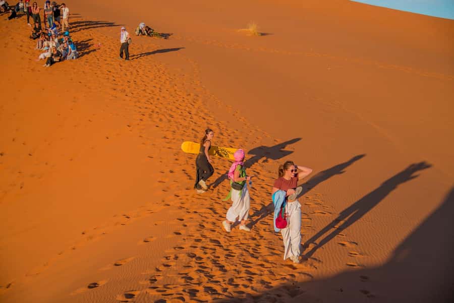 Marrakech to Fes: 3-Day Merzouga Desert Camel & Sandboarding - A night in the desert camp