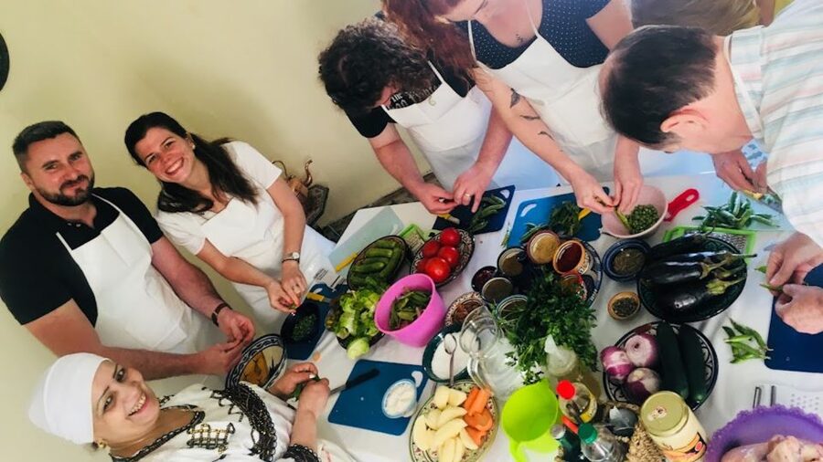 Marrakech: Traditional Moroccan Cooking Class & Market Visit - Eating the meal you helped prepare