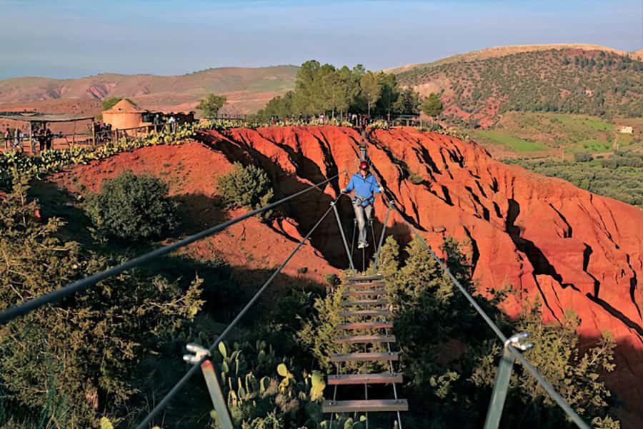 Marrakech: Zip Line in Atlas Mountains & Berber Villages - Safety first at Monkey’s Bridge