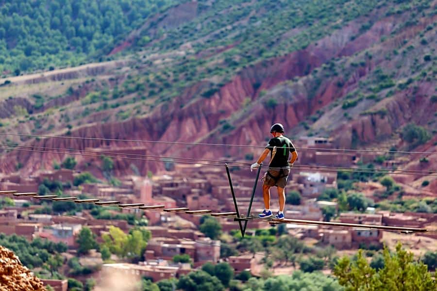 Marrakech: Zipline and Breakfast in the Atlas Mountains - Views, bridges, and photos above the valley