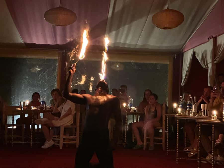 Marrakesh: Agafay Desert 3-Course Dinner Show & Pool Access - Sunset over Agafay before the show