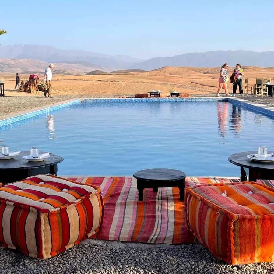 Marrakesh: Agafay Desert Tour with Lunch and Swimming Pool - The argan women’s cooperative stop
