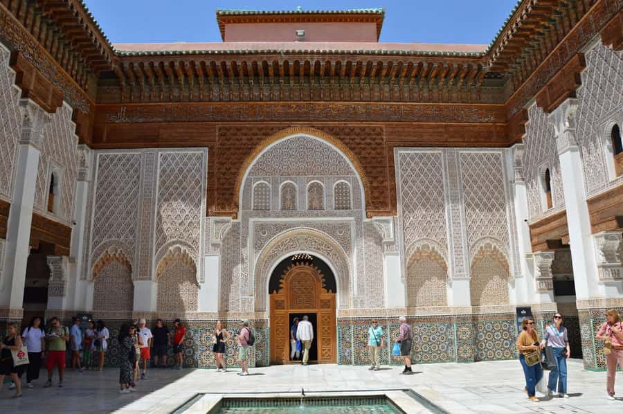Marrakesh: Bahia Palace, Ben Youssef Medersa & Secret Garden - Le Jardin Secret as a calm final stop
