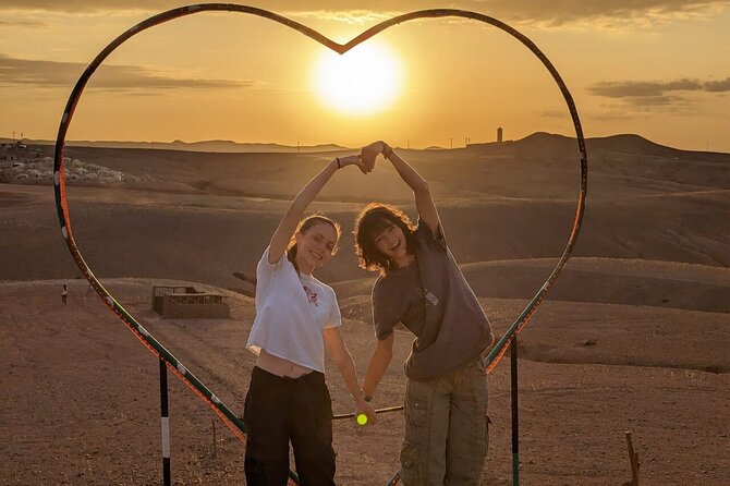 Marrakesh: Sunset Dinner in Agafay Desert with Show & Transfers - Sunset at the Agafay camp