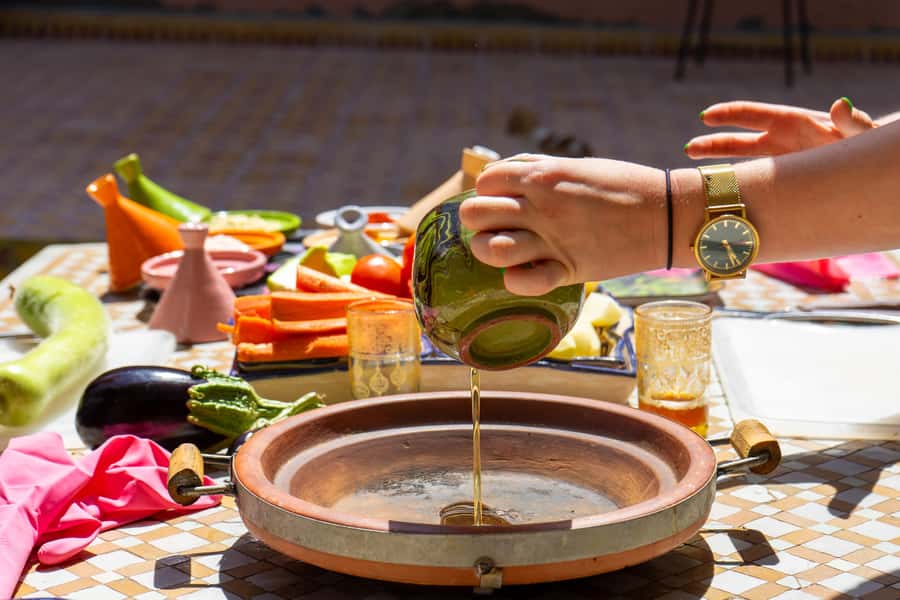 Moroccan Cooking Class: Farm-to-Table Tagine - Bread, olive oil, and a proper farm lunch