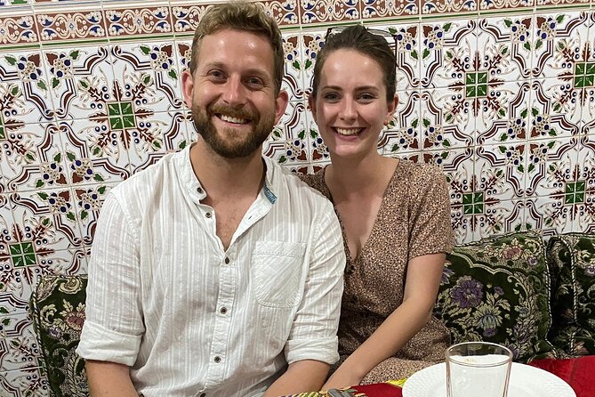 Moroccan Cooking Class & Marrakech Market Visit with Chef Khmisa - Eating the meal you helped make
