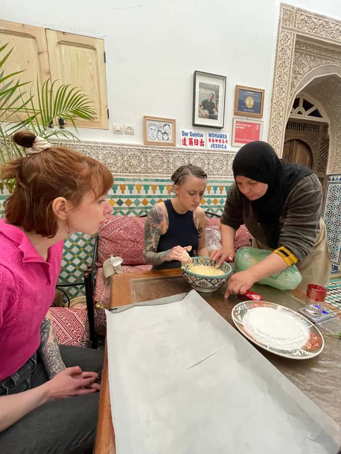Moroccan Crepes & Pastries Kitchen - A Moroccan kitchen inside Dar Sunrise Fes