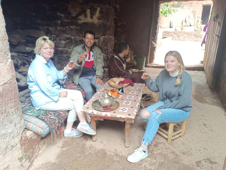 Ourika Valley ,Berber villages ,Atlas Mountains + Lunch - Lunch beside the Ourika River