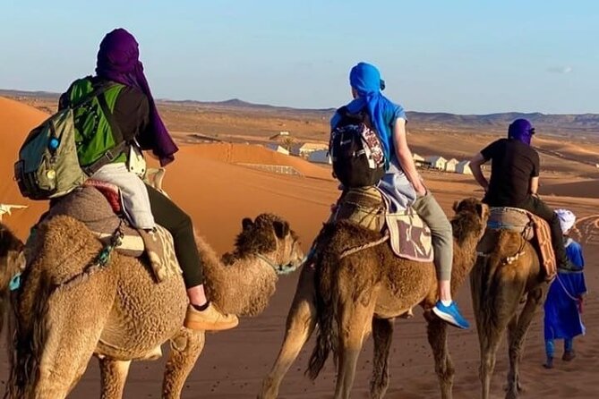 Overnight stay in desert camp & Camel trekking in the Sahara - Dinner, drums, and a night in a private tent